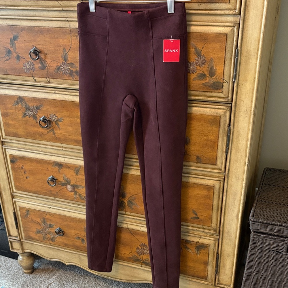 SPANX Deep Maroon Leggings